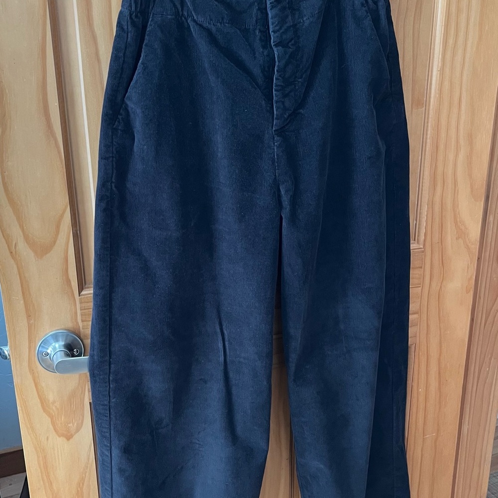 Women’s wide leg navy blue Corduroy Pants from PACT